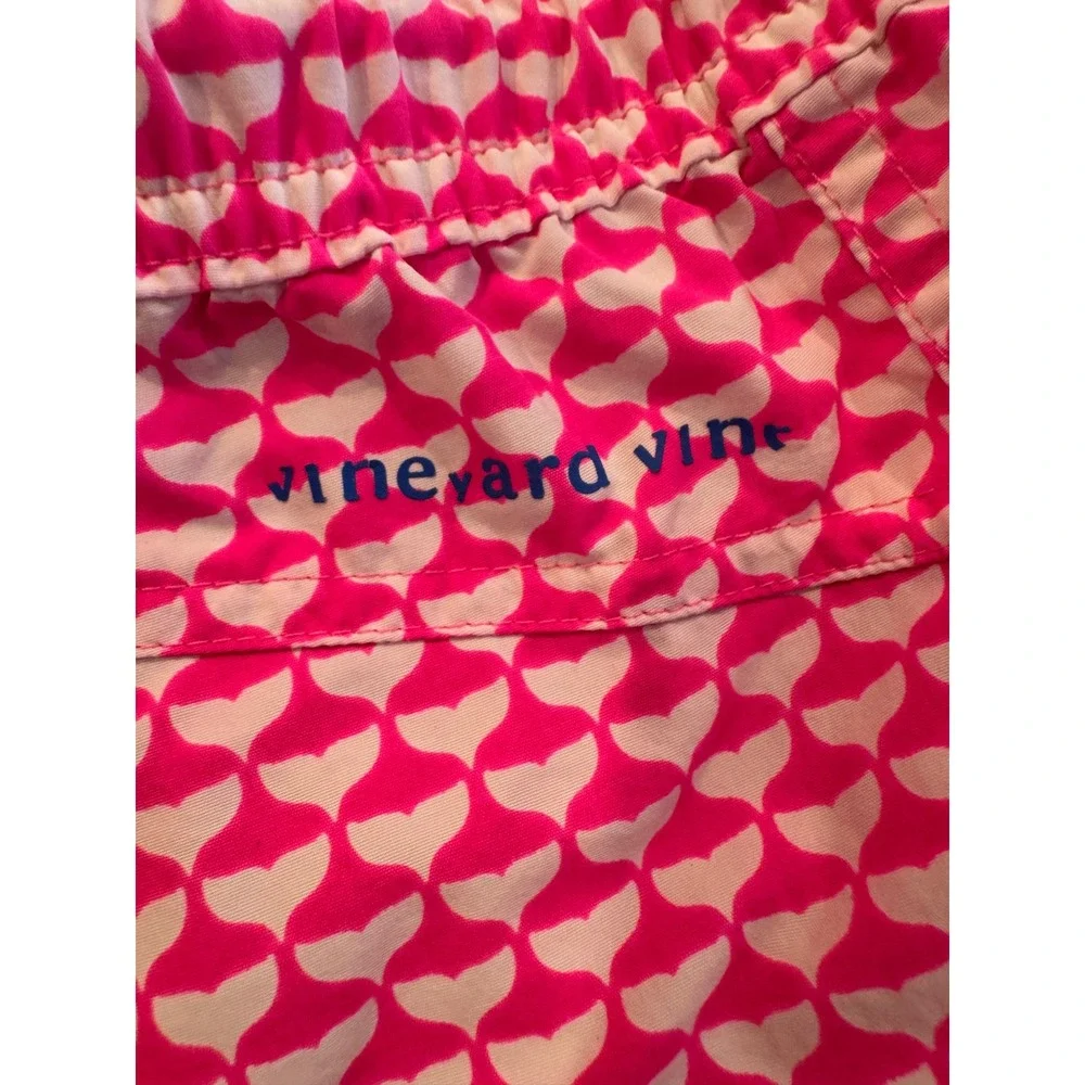 Vineyard Vines Performance Shorts Womens XXS Pink Whale Tail Print Drawstring